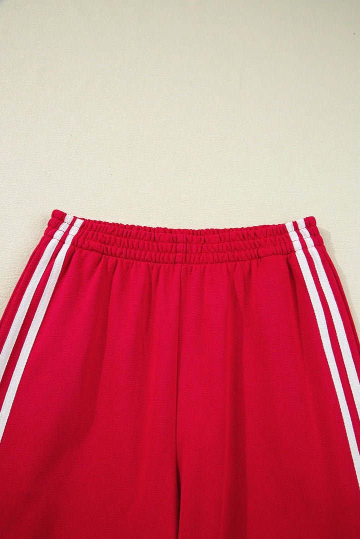Varsity Stripe Crewneck Pullover & Sweatpants Set
