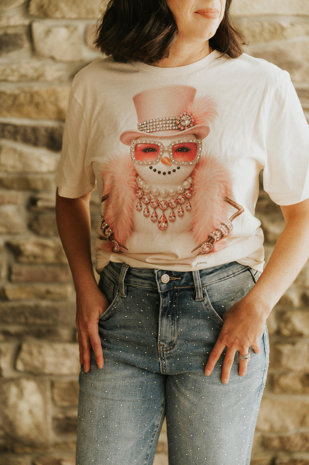 Elton John Snowman Bling T (Copy)