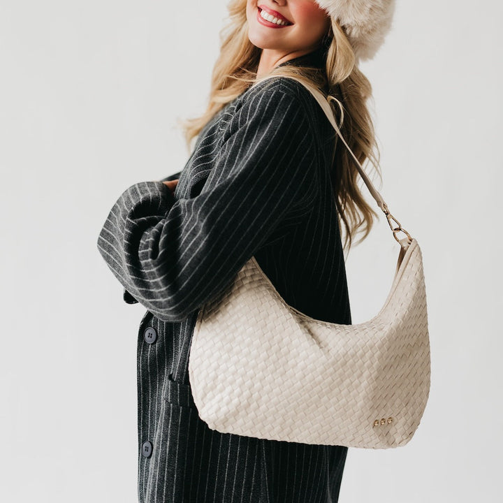Sienna Slouchy Woven Shoulder Bag-Crossbody Bag-Pretty Simple