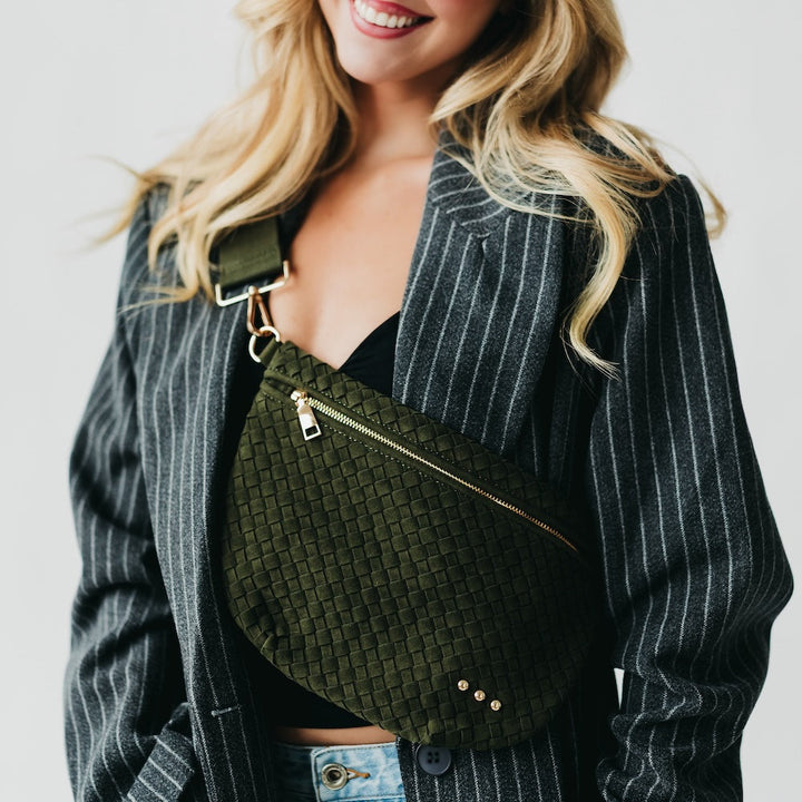 Suede Westlyn Woven Bum Bag-Bum Bag-Pretty Simple