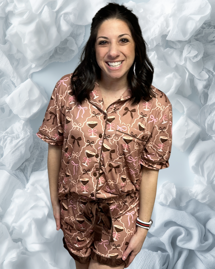Espresso Martini Ruffle Pajama Set