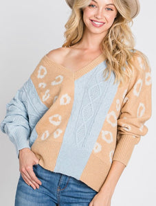 Cathrine Cougar Color Block Sweater