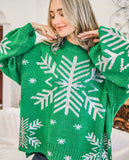 Snowflake Foil Sweater