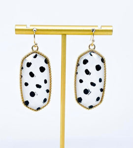 Dalmatian Drop Earrings