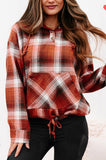 Red Skies Plaid Pullover