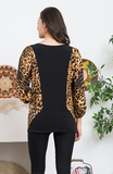 Shimmering Sassy Leopard Tunic(Plus too)