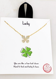 Four Leaf Clover Necklace (2 colors)