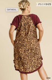 Cranberry Cheetah Dress (Plus Too)