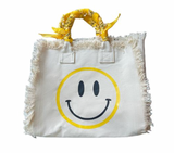 Smiley Face Bandana Fringe Tote Bag