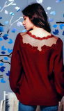 Garnet Glory Embroidered Sweater