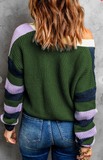 French Lavender Striped Sweater