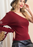 Number One Shoulder Sweater ( 2 colors)