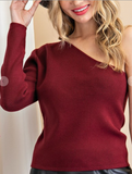 Number One Shoulder Sweater ( 2 colors)