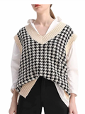 Audrey Houndstooth Sweater Vest (2 colors)
