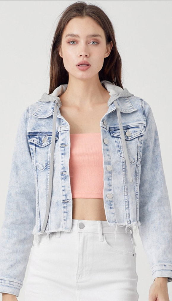 Song and Dance Distressed Denim Jacket