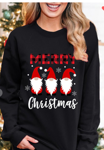 Santa Merry Christmas Sweatshirt (Plus Too)