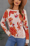 Fall Floral Fantasy Sweater