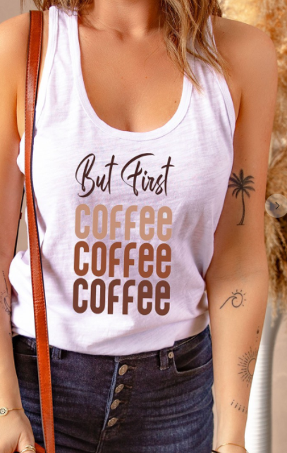 But FIRST COFFEE Graphic Tank (PLUS TOO)