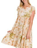 Rosette Ruffle Dress